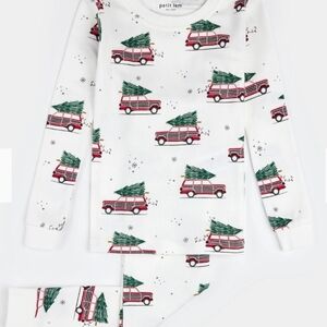 Petit Lem Size 3 Holiday Christmas Print Kids Pajama Set